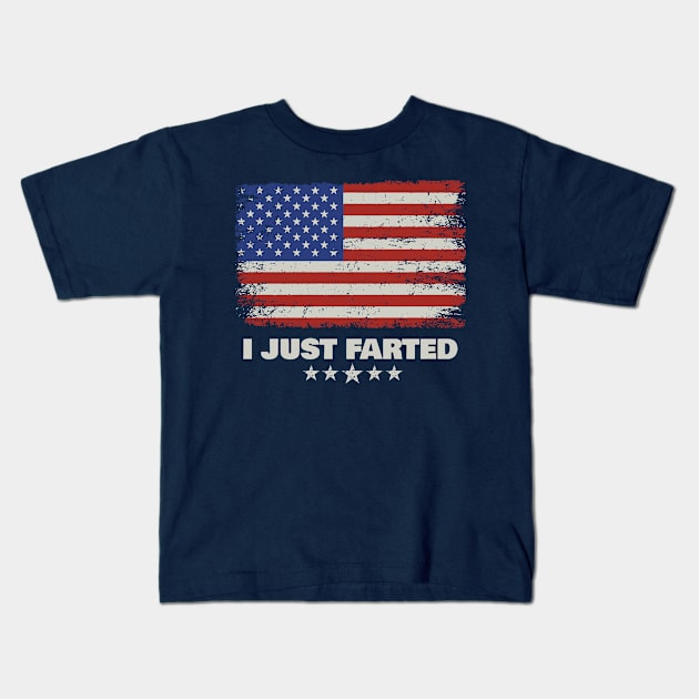 I Farted - Long Live America Kids T-Shirt by Crazy Collective